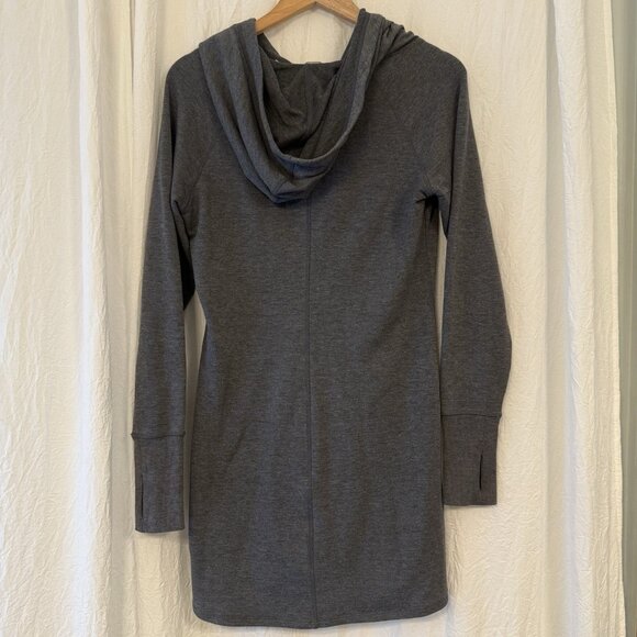 Athleta Charcoal Thumbhes Long Sleeve Soft Cozy Carma Hoodie Dress Size Small - Picture 6 of 9